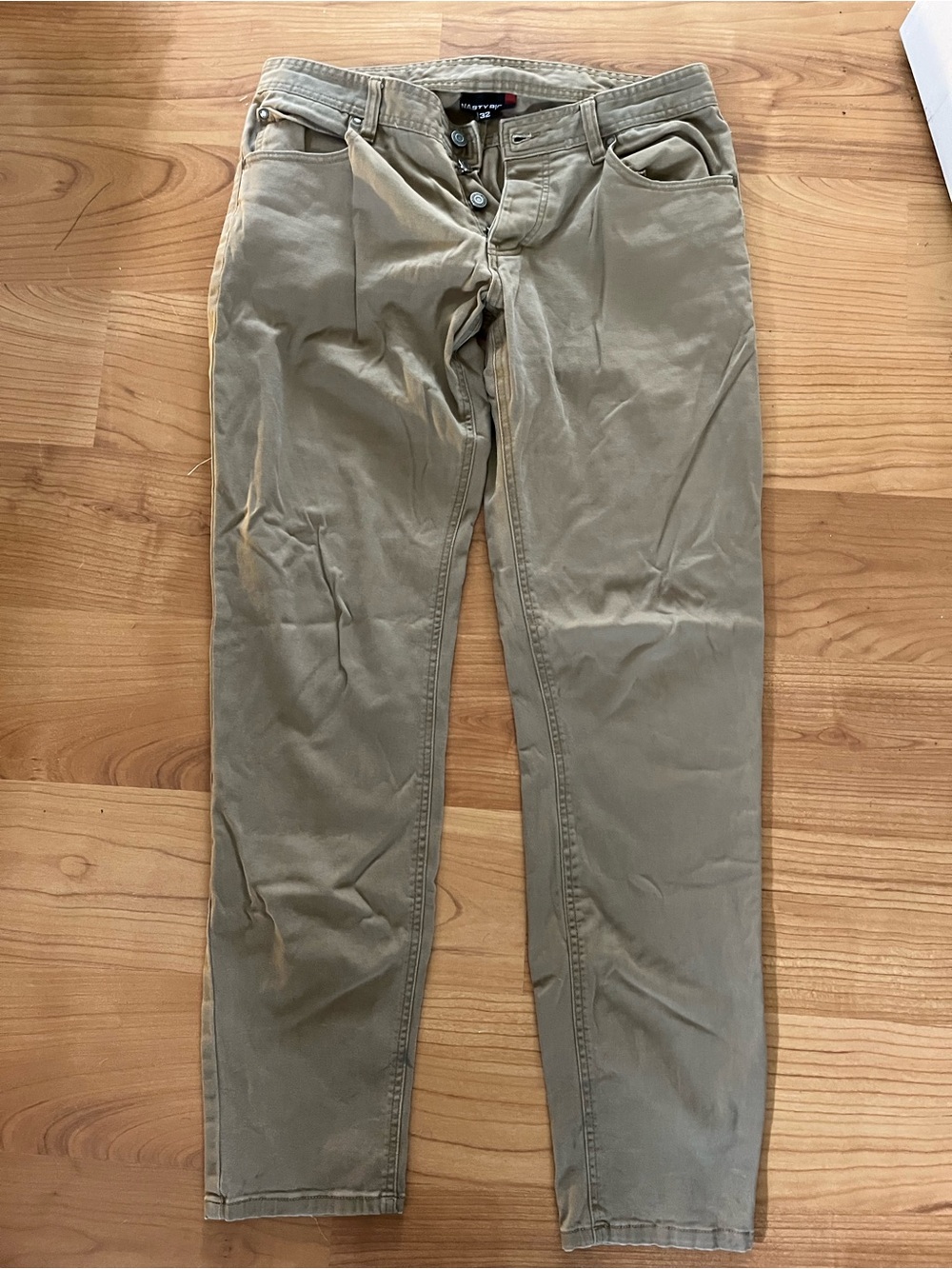 Nasty Pig Button Fly Tan Jeans